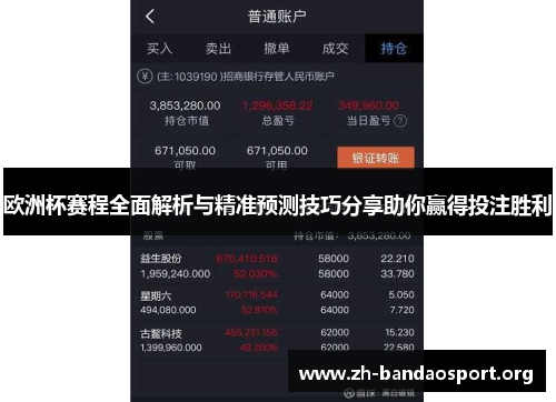 欧洲杯赛程全面解析与精准预测技巧分享助你赢得投注胜利 欧洲杯赛程全面解析与精准预测技巧分享助你赢得投注胜利